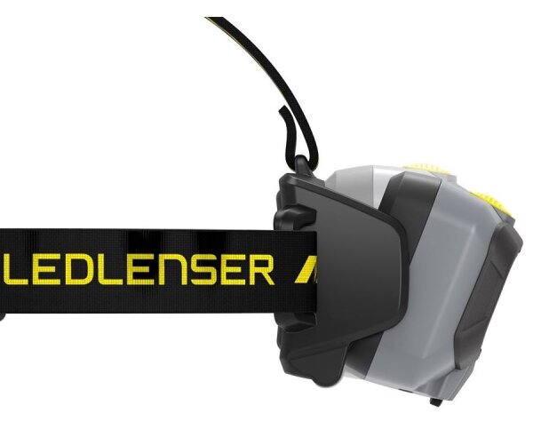 Ledlenser HF8R Work - lampada frontale LED ricaricabile con regolazione della luminosità, batteria 3700 mAh, IP68, 1600 lm, 90 h, nera