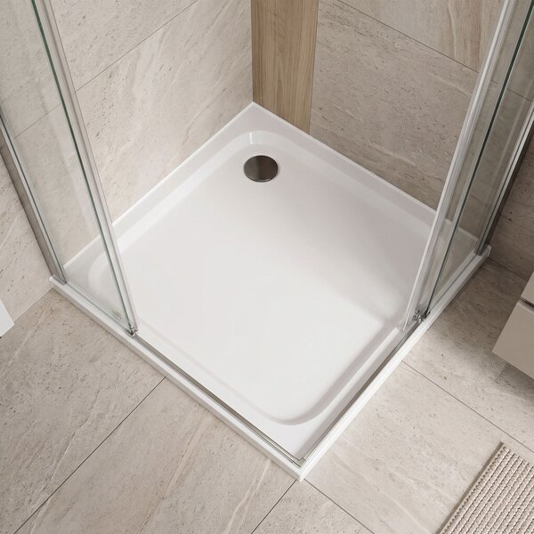 Piatto doccia acrilico Rea Belmond White 80x80 Titan