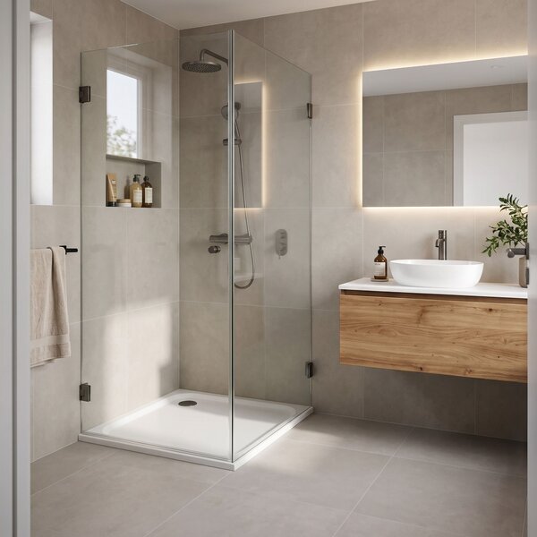 Piatto doccia acrilico Rea Belmond White 80x80 Titan