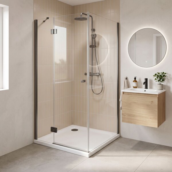 Piatto doccia acrilico Rea Belmond White 80x80 Titan