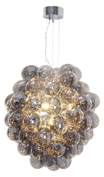 ByRydens 4202230-4500 - Lampadario a sospensione con cavo DELUXE 4xE14/5W/230V grigio/fumé