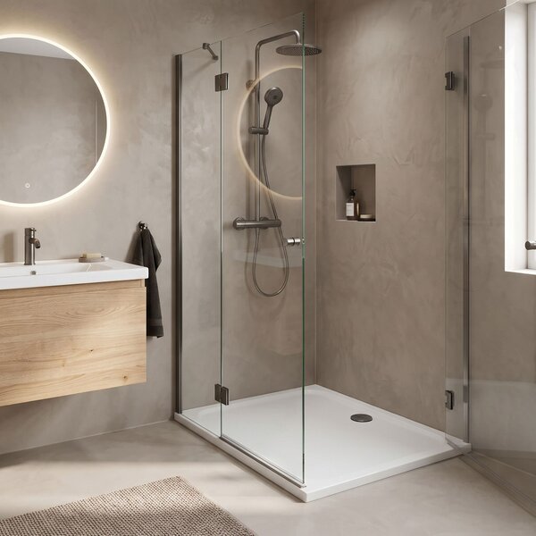 Piatto doccia acrilico Rea Belmond White 80x100 Titan
