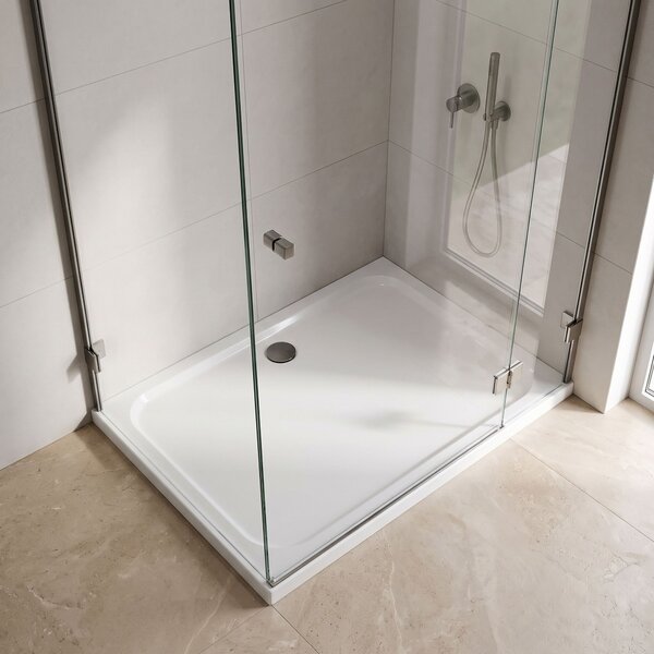 Piatto doccia acrilico Rea Belmond White 80x100 Titan
