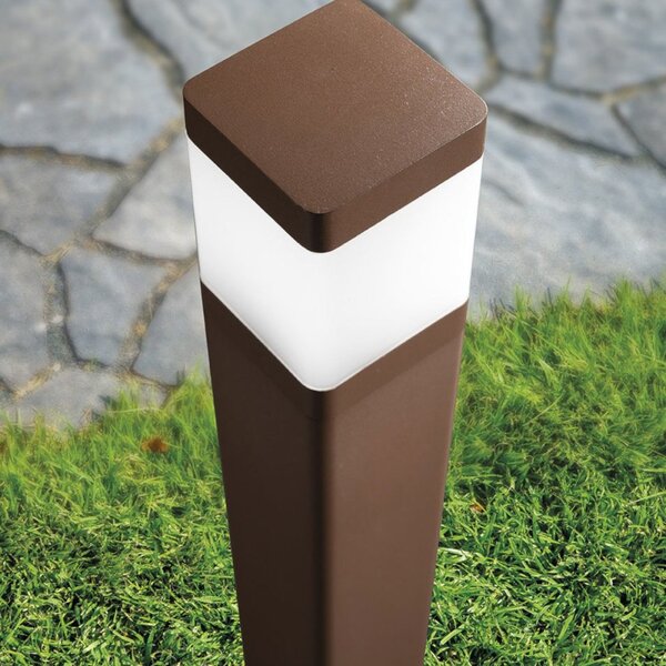 Lampioncino classico promoingross frost 55 ru e27 led ip65 alluminio metacrilato - Promoingross