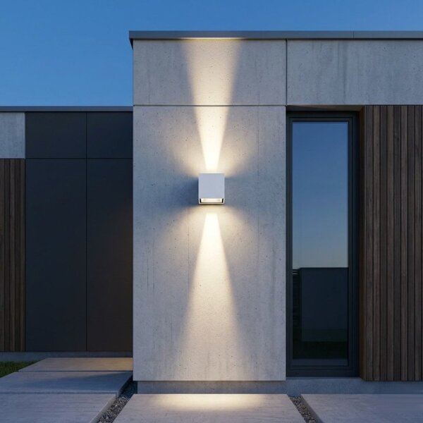 Applique moderno top light spa ap gx53 led ip54 alluminio vetro biemissione - Top Light