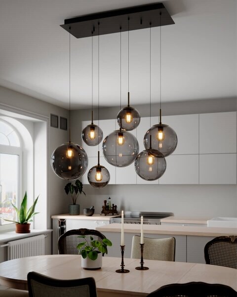 ByRydens 4202400-4002 - Lampadario sospeso con cavo LAURA 7xE27/8W/230V