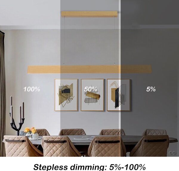 Brilagi - Sospensione LED dimmerabile su cavo SLIMLINE LED/40W/230V 3000-6000K finitura rovere + telecomando