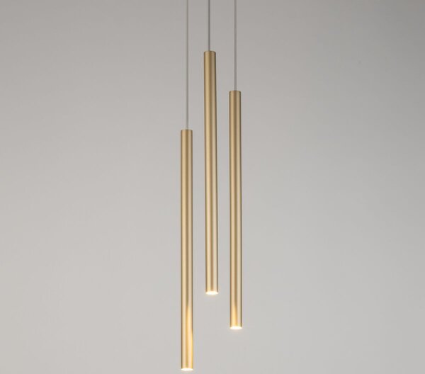 Lampada a sospensione moderna decorativa tripla rotonda oro Sopel 3xG9 3W Sigma Lighting