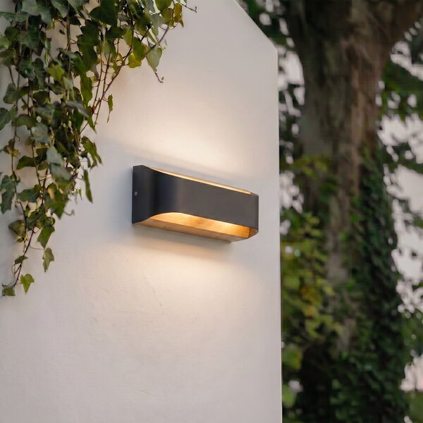Lampade da esterno Lindby, Lenore, Nero, Balcone, Alluminio, Moderno