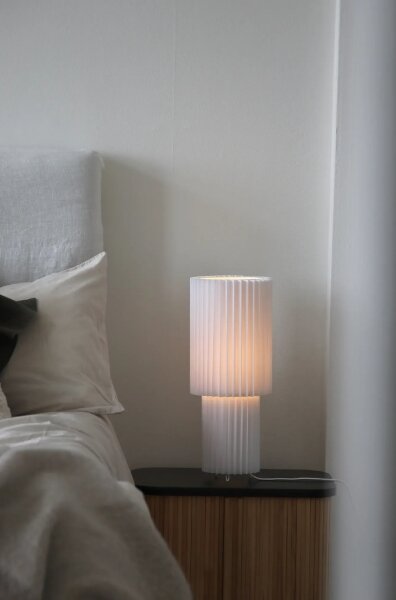 Markslöjd 108897 - Lampada da tavolo CATIS 1xE27/60W/230V 45 cm bianca