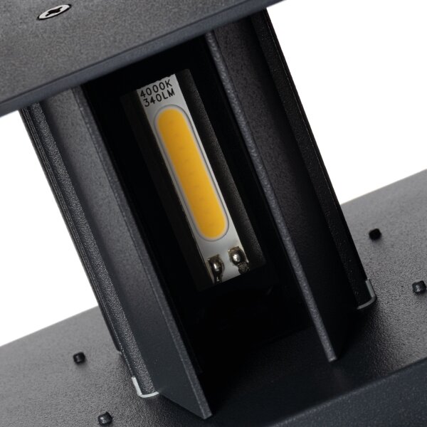 Kanlux 28995 - Lampada da parete LED per esterni con sensore REKA LED/7W/230V IP54 antracite