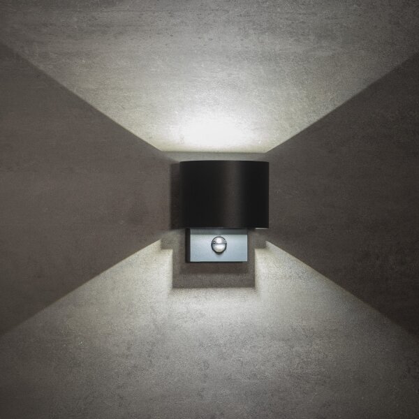 Kanlux 28995 - Lampada da parete LED per esterni con sensore REKA LED/7W/230V IP54 antracite