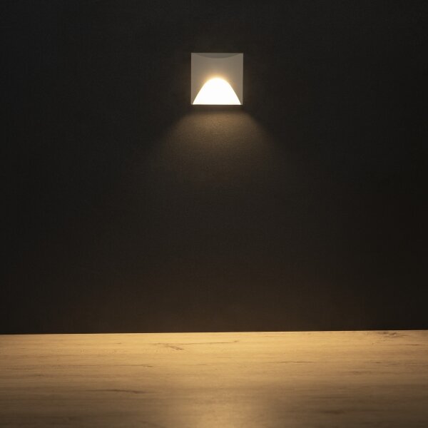 Kanlux 39126 - Lampada LED per scale EXIN LED/2,5W/230V 3000K IP65 bianco squadrato