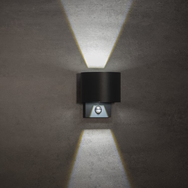 Kanlux 28995 - Lampada da parete LED per esterni con sensore REKA LED/7W/230V IP54 antracite