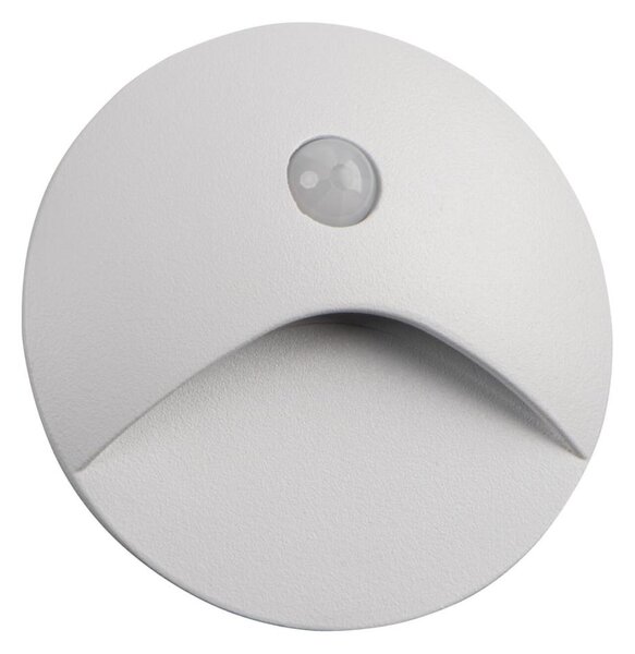 Kanlux 39123 - Lampada LED per gradini con sensore EXIN, 2,5 W/230 V, 3000 K, IP65, bianca rotonda