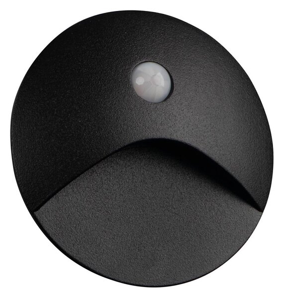 Kanlux 39136 - Lampada LED per gradini con sensore EXIN, 2,5W/230V, 4000K, IP65, nera, rotonda