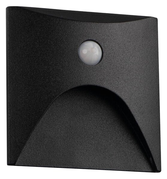 Kanlux 39142 - lampada LED da gradino con sensore EXIN 2,5W/230V 4000K IP65 nero squadrato