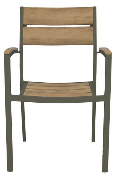 VIDUUS - set tavolo in alluminio e polywood cm 160/240 x 95 x 75 h con 4 poltrone Viduus