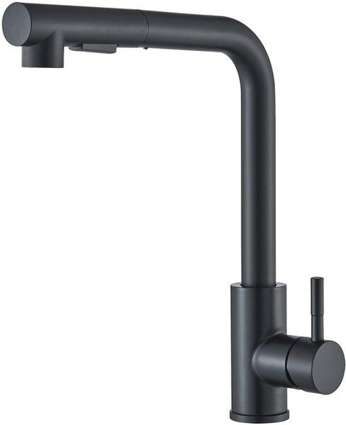 Miscelatore RVS con doccetta girevole a 360 gradi, rubinetto, commutabile, alta pressione, scorrevole