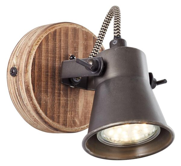 Brilliant - Applique orientabile da parete SEED 1xGU10/5W/230V nero/marrone