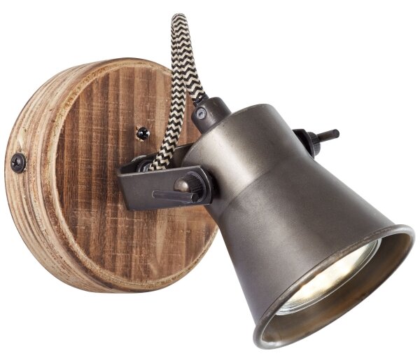 Brilliant - Applique orientabile da parete SEED 1xGU10/5W/230V nero/marrone