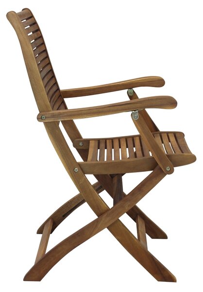 TURRIS - set tavolo in alluminio e teak cm 150/200 x 90 x 74 h con 6 sedie e 2 poltrone Mulier