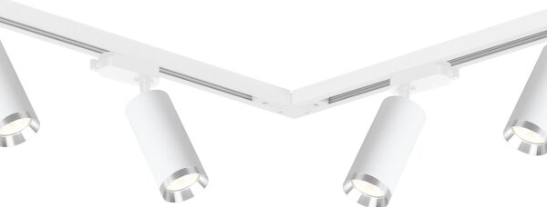 Faretto per sistema a binario MICA 6xGU10/10W/230V bianco/cromo satinato