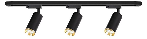 Faretto per sistema a binario MICA 3xGU10/10W/230V nero/oro