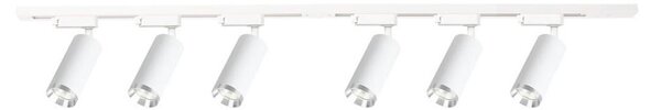 Faretto per sistema a binario MICA 6xGU10/10W/230V bianco/cromo satinato