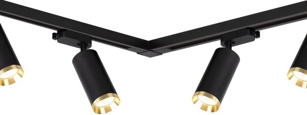 Faretto per sistema a binario MICA 6xGU10/10W/230V nero/oro