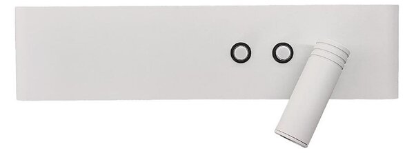 Faretto da parete a LED RESORT LED/10W/230V + LED/3W, bianco, lato destro