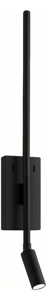 LED Lampada da parete TORCH LED/6W/230V + LED/3W nera