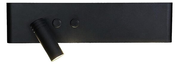 Faretto da parete a LED RESORT LED/10W/230V + LED/3W, nero, lato sinistro