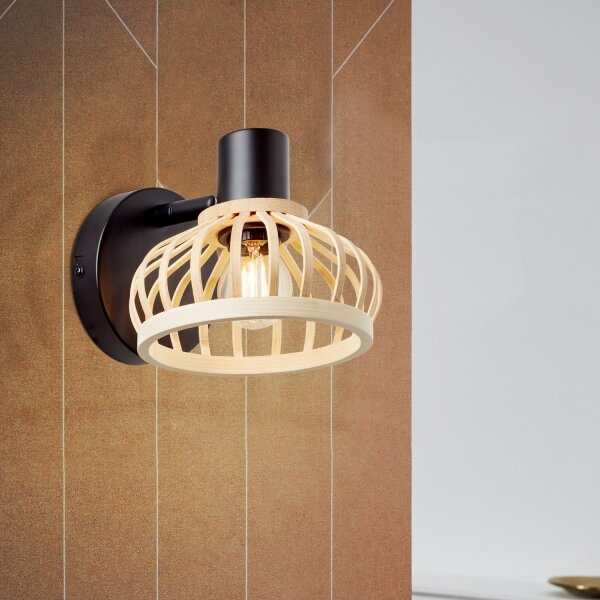 Brilliant - Lampada da parete NORAH 1xE14/28W/230V bambù