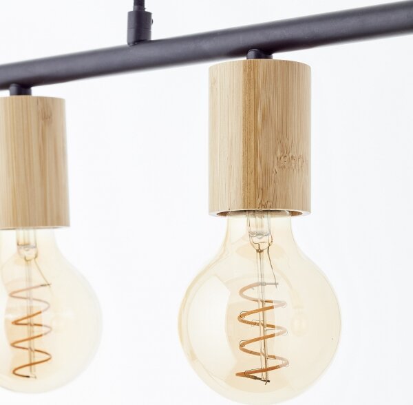 Brilliant - Lampadario a sospensione KERRY su cavo 5xE27/40W/230V nero/bambù