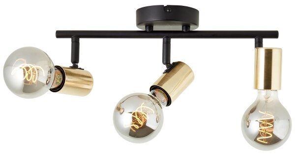 Brilliant - Faretto KERRY 3xE27/40W/230V nero/ottone