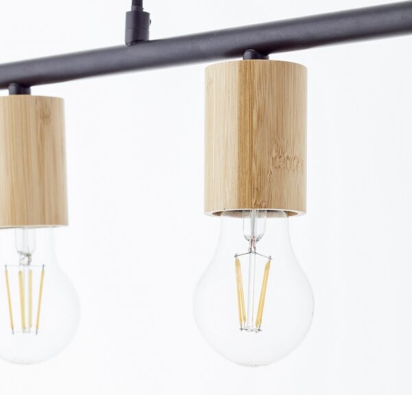 Brilliant - Lampadario a sospensione KERRY su cavo 5xE27/40W/230V nero/bambù