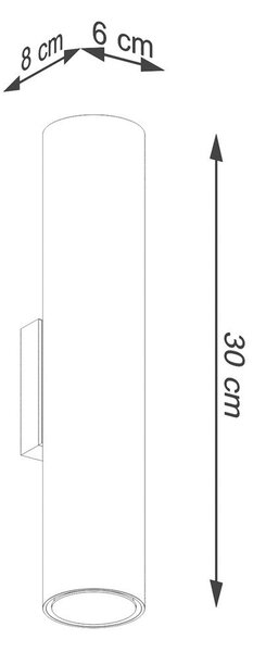 Lampada da parete dorata in metallo ø 6 cm Castro – Sollux
