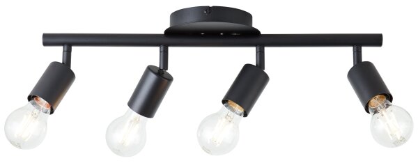 Brilliant - Lampada a spot 4xE27/28W/230V nera