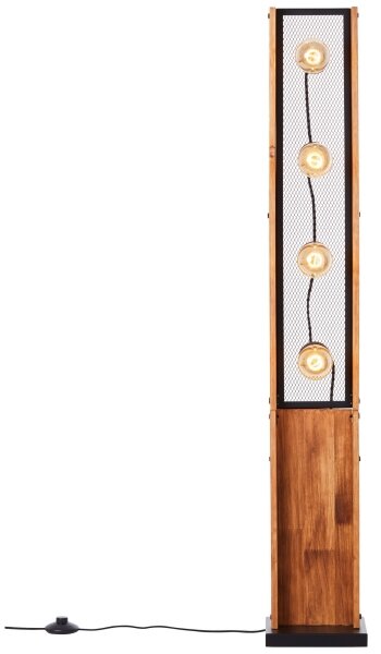 Brilliant - Lampada da terra CALANDRA 4xE27/42W/230V in pino
