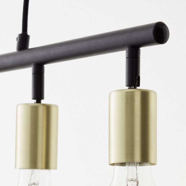 Brilliant - Lampadario su cavo 5xE27/28W/230V nero/ottone