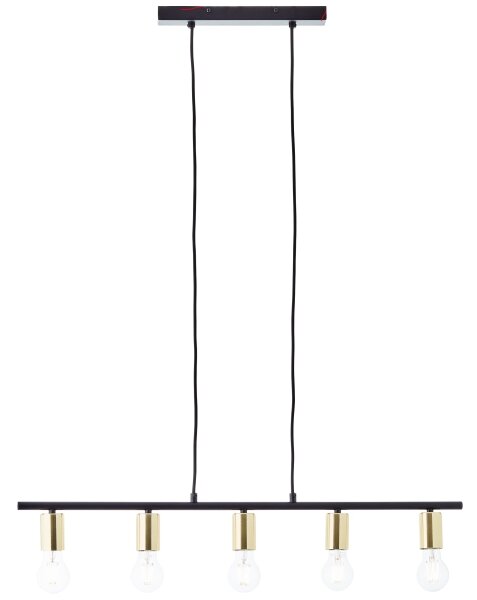 Brilliant - Lampadario a sospensione con cavo KERRY 5xE27/40W/230V nero/ottone