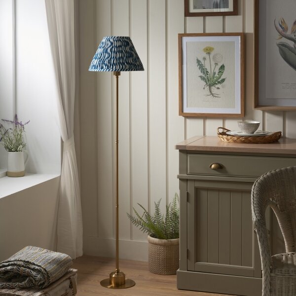 Endon 114778 - Lampada da terra ricaricabile LED dimmerabile BURLEY LED/1,5W/5V ottone/blu