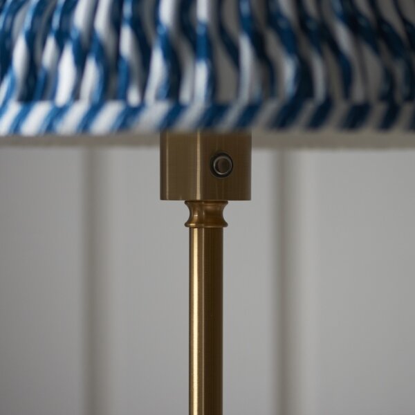 Endon 114778 - Lampada da terra ricaricabile LED dimmerabile BURLEY LED/1,5W/5V ottone/blu