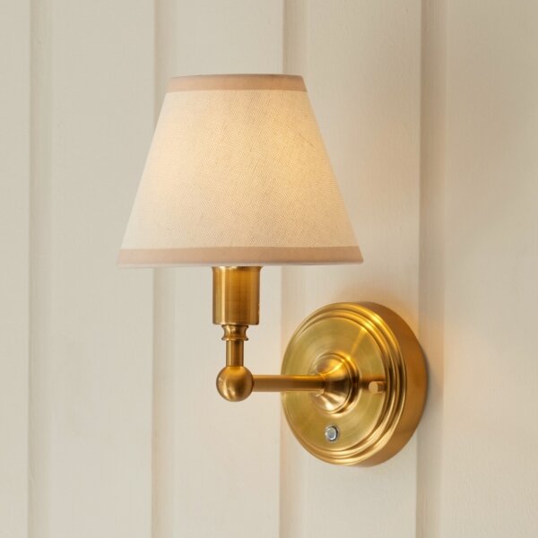 Endon 114830 - LED Dimmerabile ricaricabile muro lampada BURLEY LED/1,5W/5V ottone/color crema