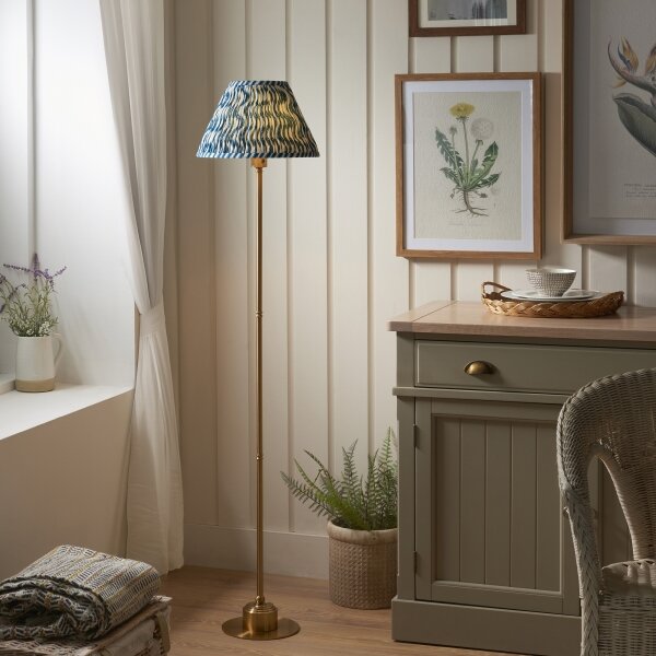 Endon 114778 - Lampada da terra ricaricabile LED dimmerabile BURLEY LED/1,5W/5V ottone/blu