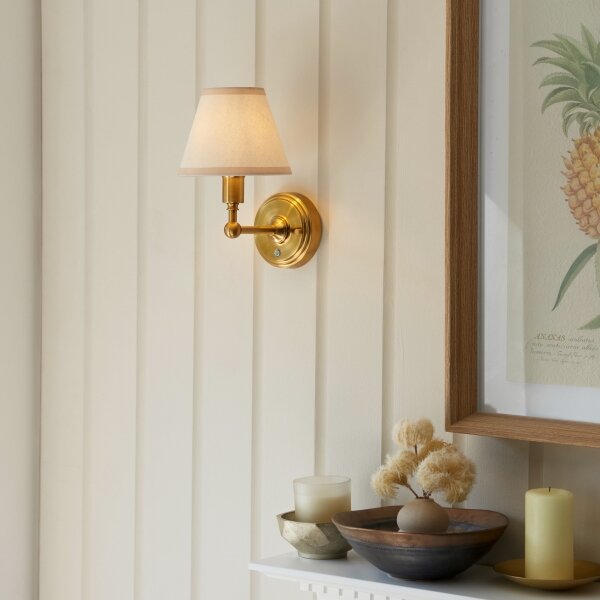 Endon 114830 - LED Dimmerabile ricaricabile muro lampada BURLEY LED/1,5W/5V ottone/color crema