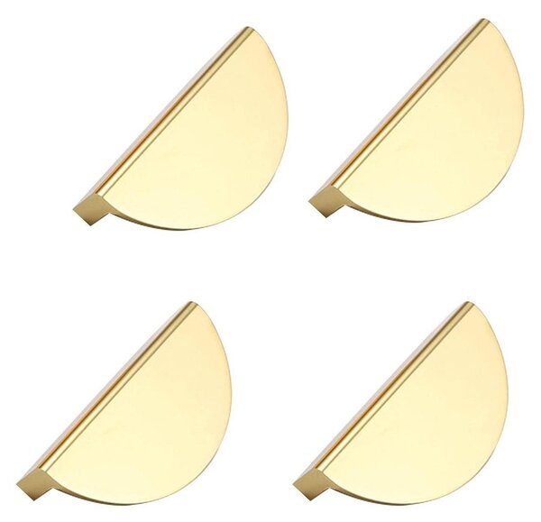 Maniglie per armadi, 4 pezzi, in lega di alluminio, colore rame, dimensioni 8x3,7x2 cm, distanza tra i fori: 6,4 cm
