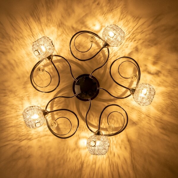 Eglo 32103 - Lampadario LED a montaggio superficiale VELAGO 5xG9/33W/230V, cromo lucido