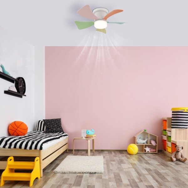Globo 03609B - Ventilatore da soffitto LED dimmerabile HINES 10W/230V 3000-6500K + telecomando